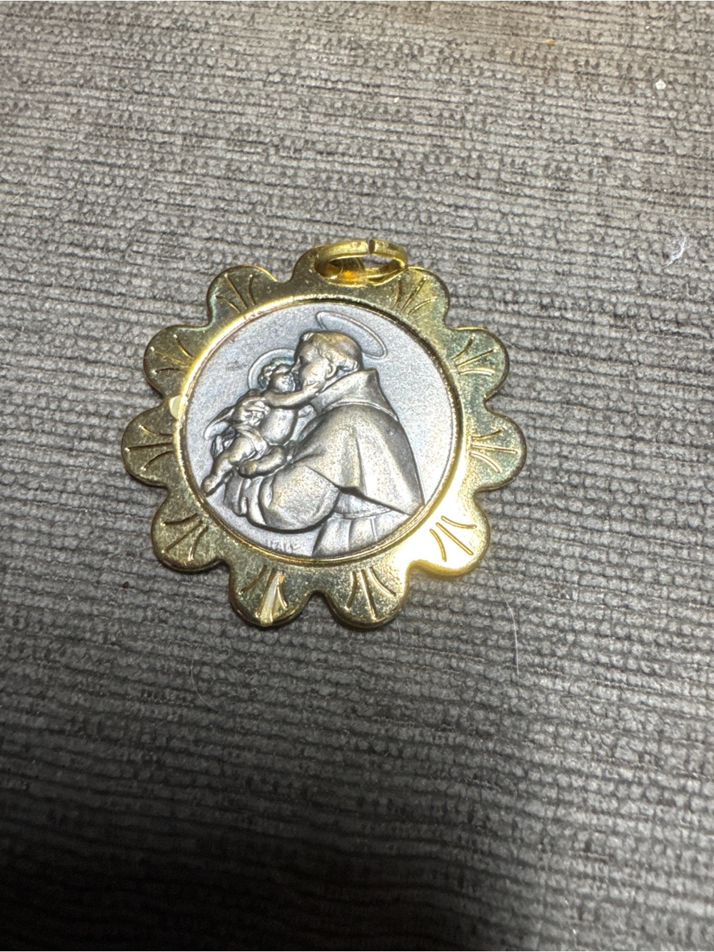 St Anthony Medal Ovunque Proteggimi Protect Me Everywhere Italian Pendant